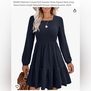 Casual knit sweater dress